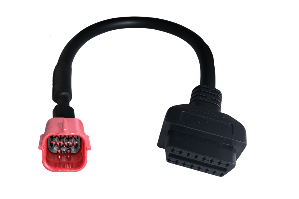 OBD2 adapter cable for Moto Guzzi, Piaggio, Vespa and Harley Davidson motorcycles